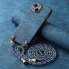 Luxury Crossbody PU Leather Lanyard Mobile Phone Case with Holster for iPhone 17 Air 16 15 14 13 12 11 Pro Max