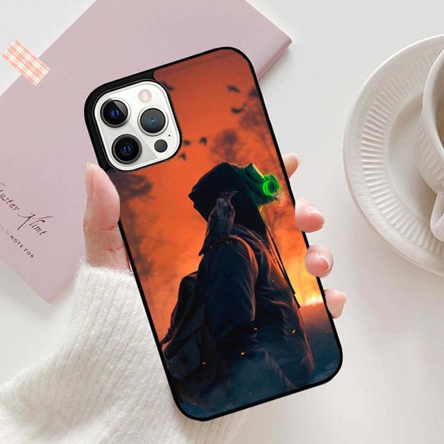 Herbstschädel Gasmaske Handyhülle Cover für iPhone 17 Air 16 16e 15 12 11 13 14 Pro Max Apple Plus Hülle