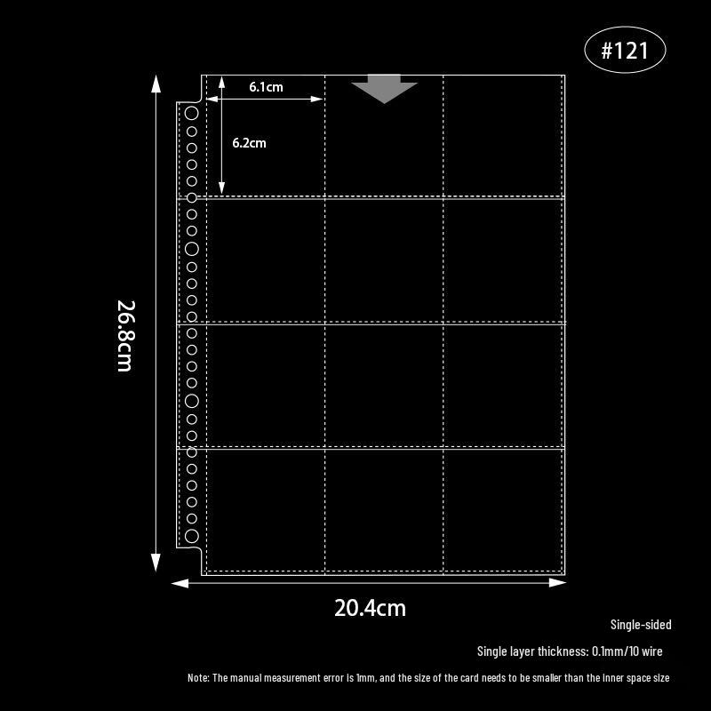 Álbum Polaroid de Folhas Soltas de Alta Transparência – Bolsos para Cartões de 3 e 5 polegadas, Porta-Cartões Quadrados, Páginas Espessadas