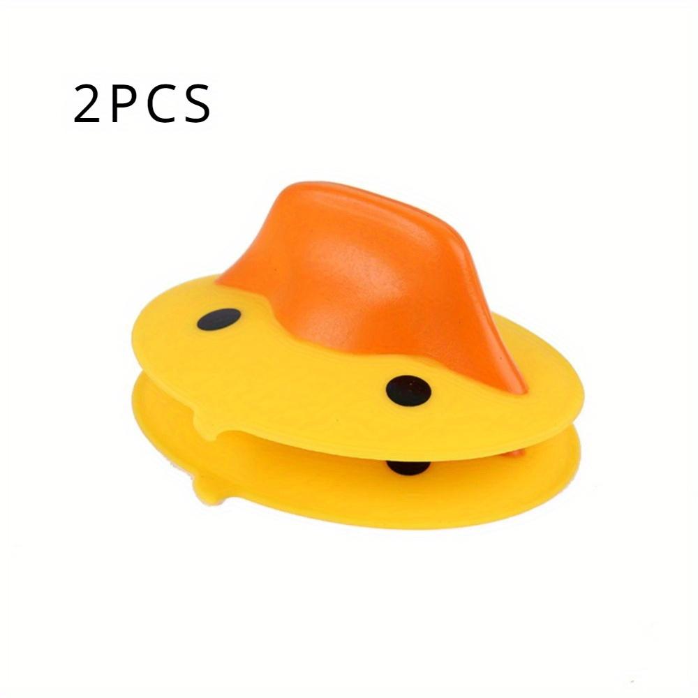 Silikon Anti-skallingshansker Little Yellow Duck Cartoon BBQ Varmeisolering Ovn votter Gryteklut Hansker Kjøkkentilbehør