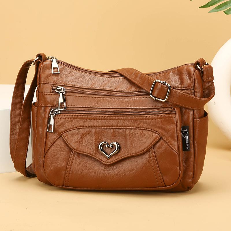 Soft and Elegant Crossbody Bag Fashionable Single-shoulder Large-capacity Multi-pocket Backpack