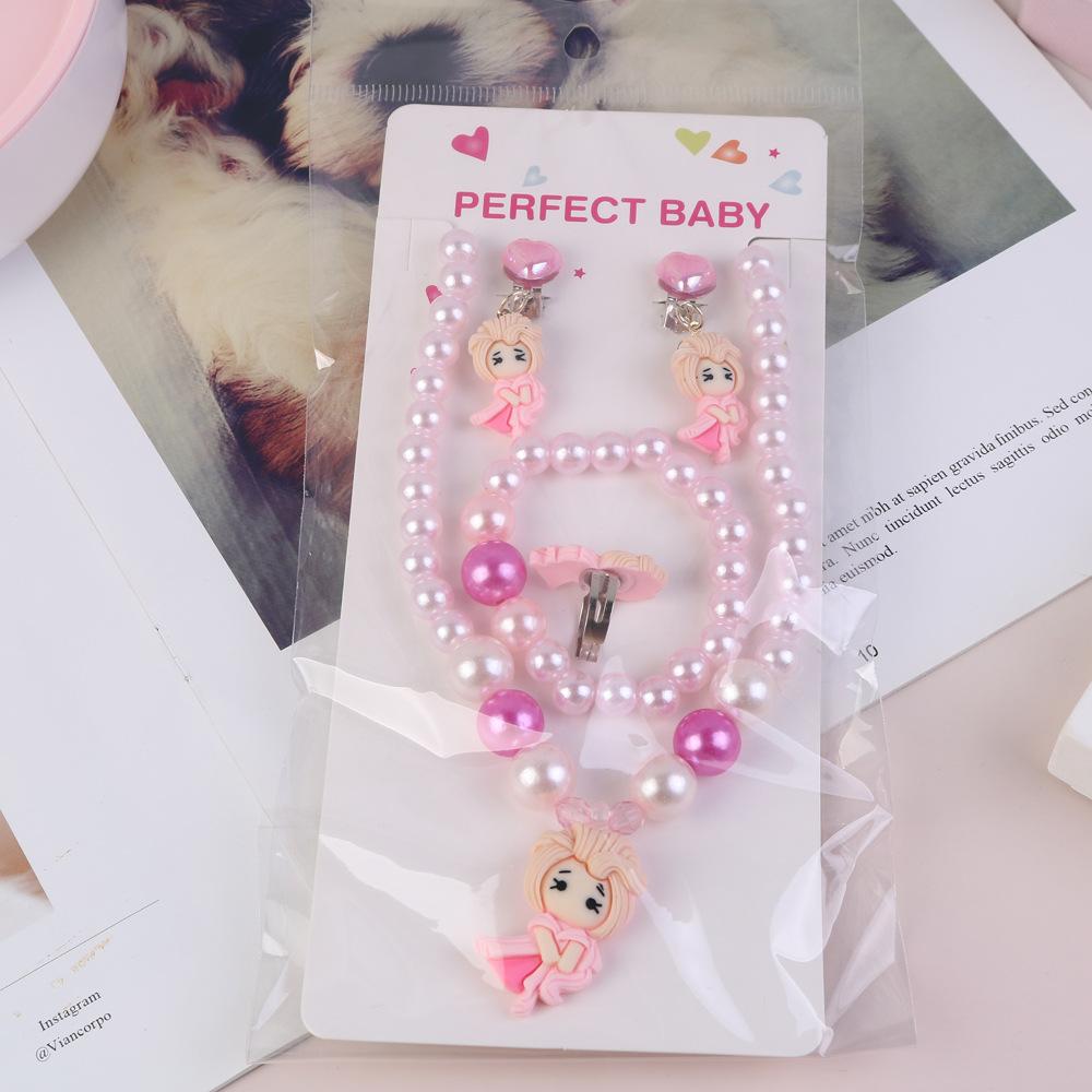 Baby Girl Unicorn Necklace Bracelet Set Dress Up Princess Pretend Play Necklace Bracelet Jewelry Gift for Toddlers Kids