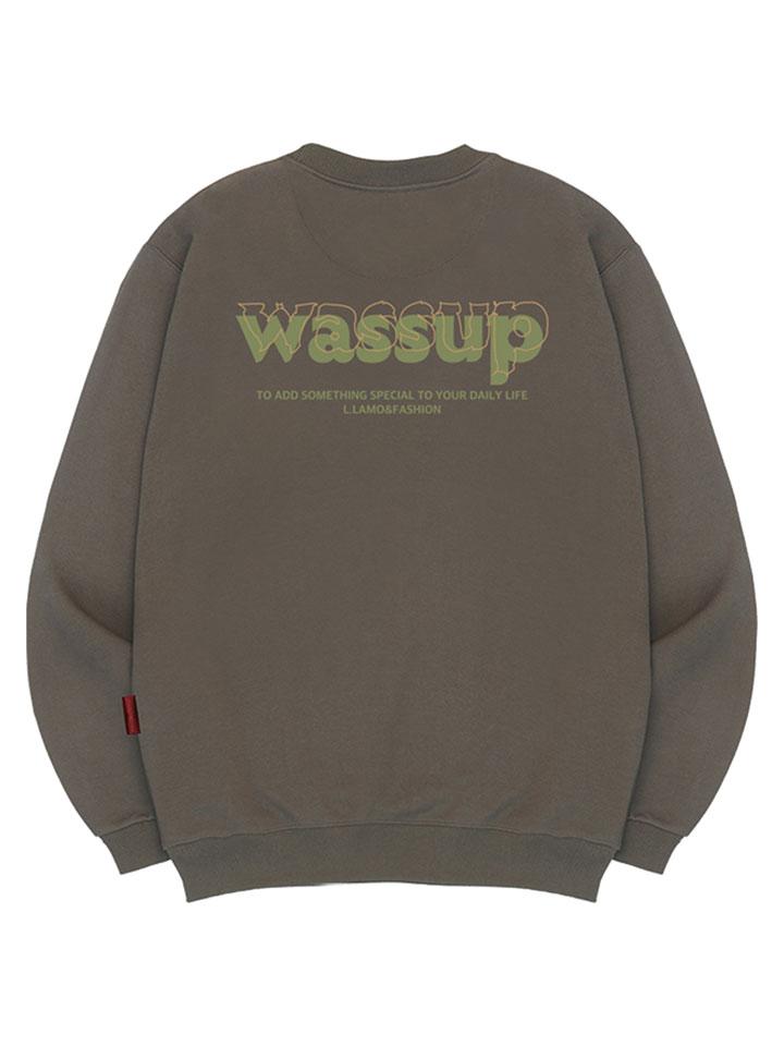 Ellamo Wassup Sweatshirt Unisex Plus Size S~4Xl (Type B)