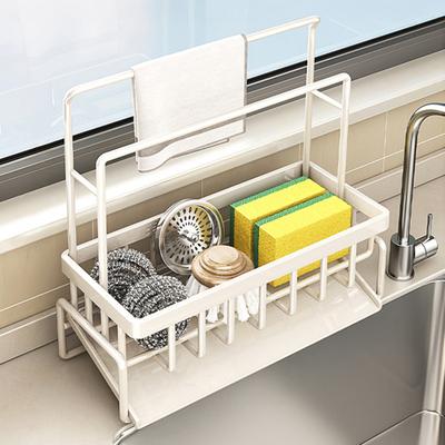 Kitchen Sink Caddy Sponge Holder Large Capacity Rustproof Self-draining Multipurpose Soap Dish Holder Drying Rack