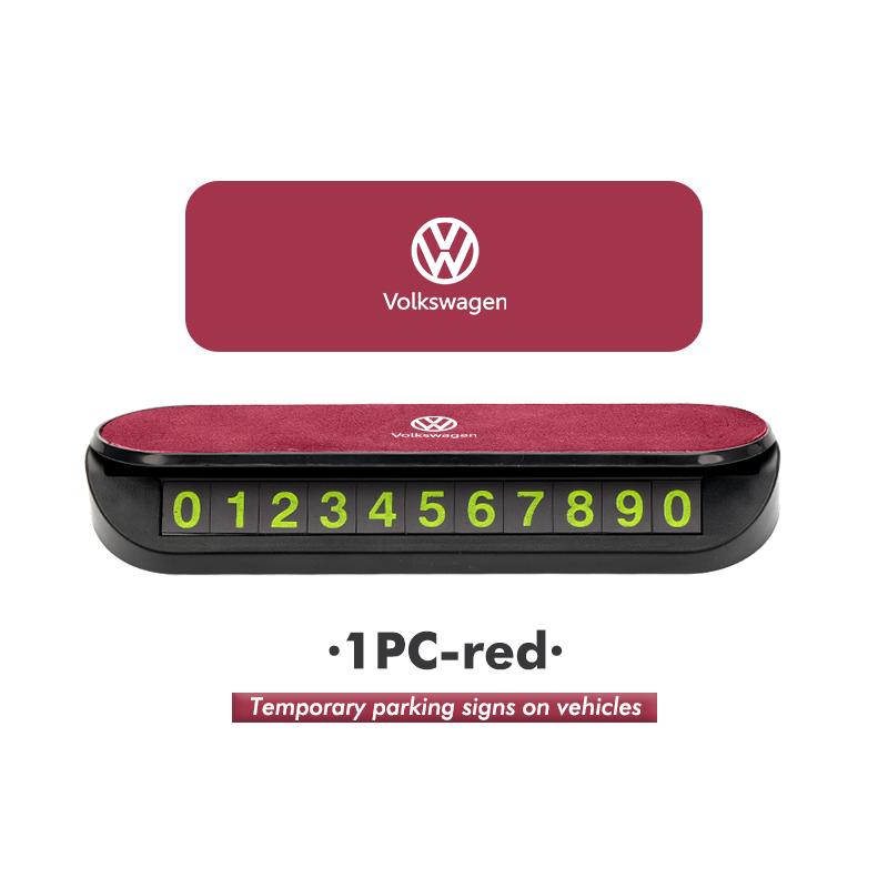 Car Styling Temporary Parking Card Phone Number Card Plate For Volkswagen VW Golf 4 5 6 7 Polo Jetta Sagitar Magotan Passat B5 kj6