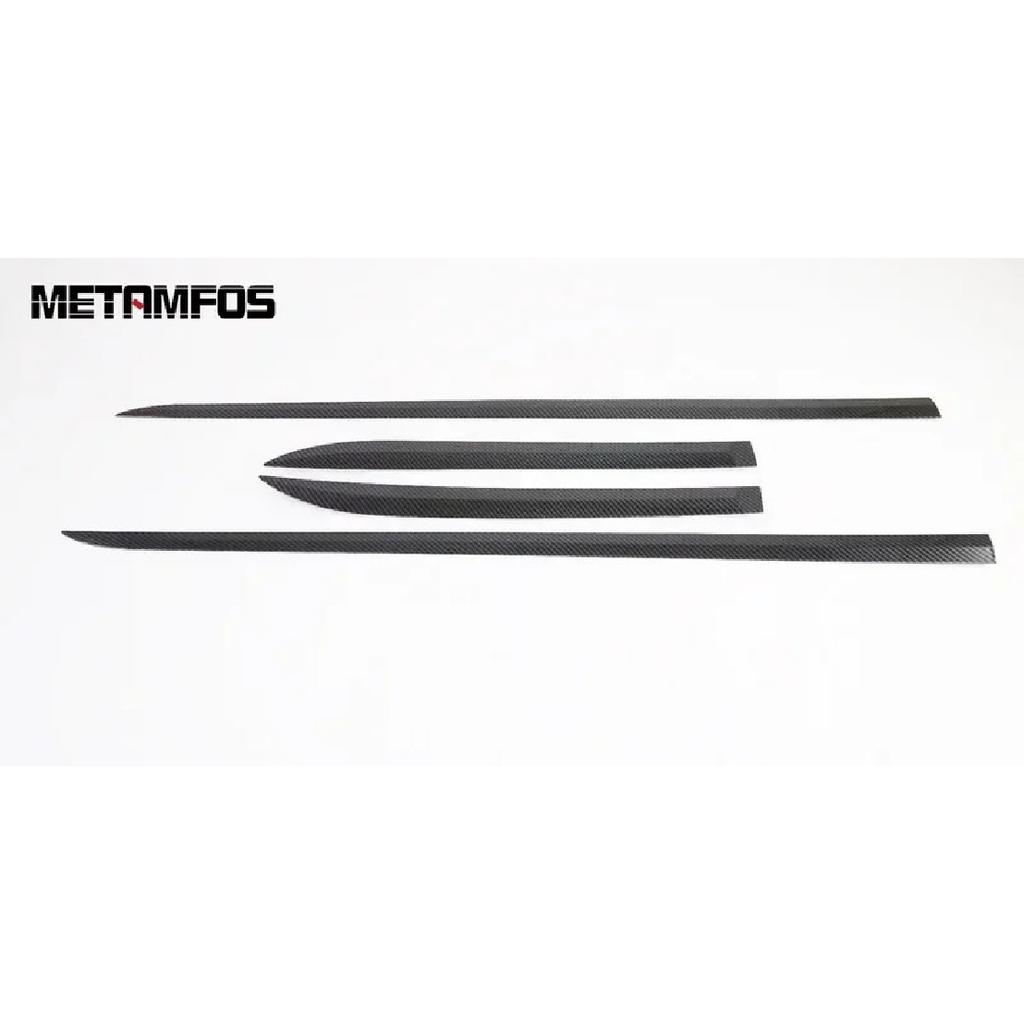 For Hyundai Sonata 2024 Carbon Fiber Door Side Line Strip Body Skirt Molding Trim Exterior Accessories