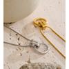 Eetit Popular Stainless Steel Round Pendant Fashion Necklace Gold & Platinum PVD Plated Basic Jewelry Accessories Waterproof