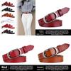Elliptical Buckle Alloy Leather Women Belt For Fashion Casual Office Use Gift