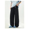 Men Loose Straight Cleanfit Denim Jeans Retro Casual Embroidered Long Pants