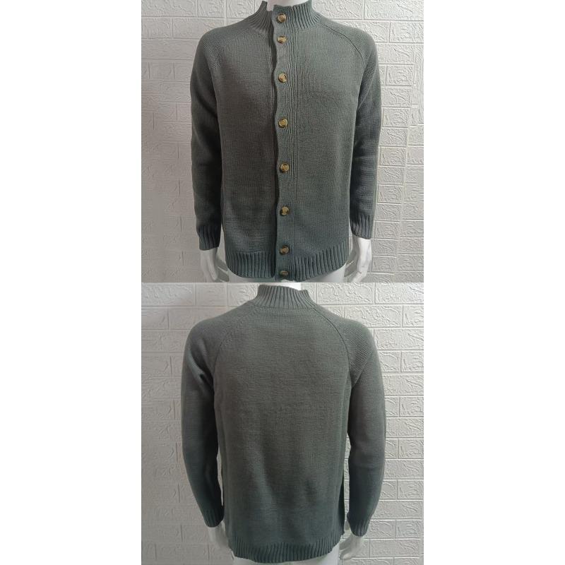 Slim-fit Sweater with Stand-up Collar