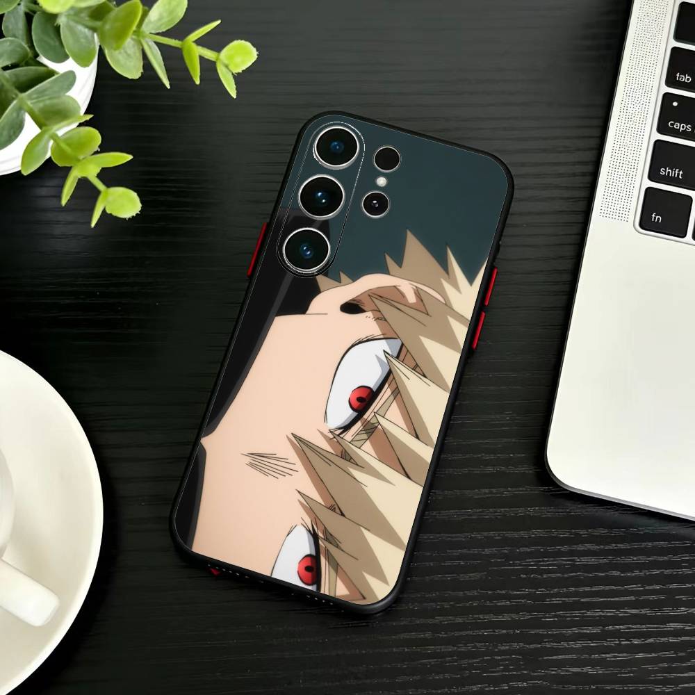 Katsuki Bakugo E-Hero Academia Phone Case For Samsung S26,S25,S24,S23,S22,S21,S20,S30,Ultra,Plus,Fe,Note,5G Black Cover