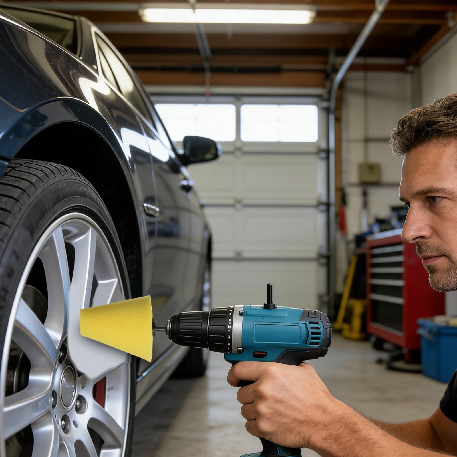 

Drill Polishing Kit 5 Pieces Washable Reusable Sponge Polishing Pad For Car Wheel Hub Care Detailing Metal Aluminum Stainless China Mainland