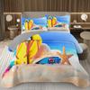 Starfish Bedspread Queen/Full Cute Ocean Creatures Quilted Coverlet 2/3 Piece Tropical Beach Theme Bedding Set for Teens Adult