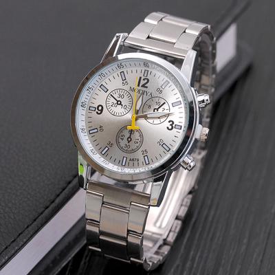 Fashion Mens Quartz Analog Watch Steel Band Casual Business Wristwatches