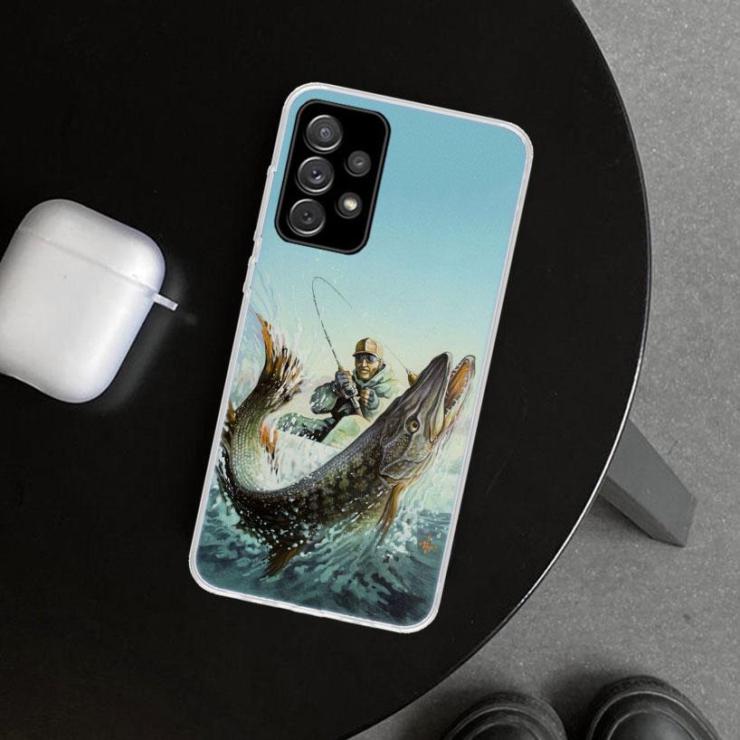 Hunting Fishing Man Phone Case for Samsung Galaxy A17 A16 A26 A36 A56 A57 A37 A15 A25 A35 A55 A14 A24 A34 A54 A13 A23 A33 A53 Ga