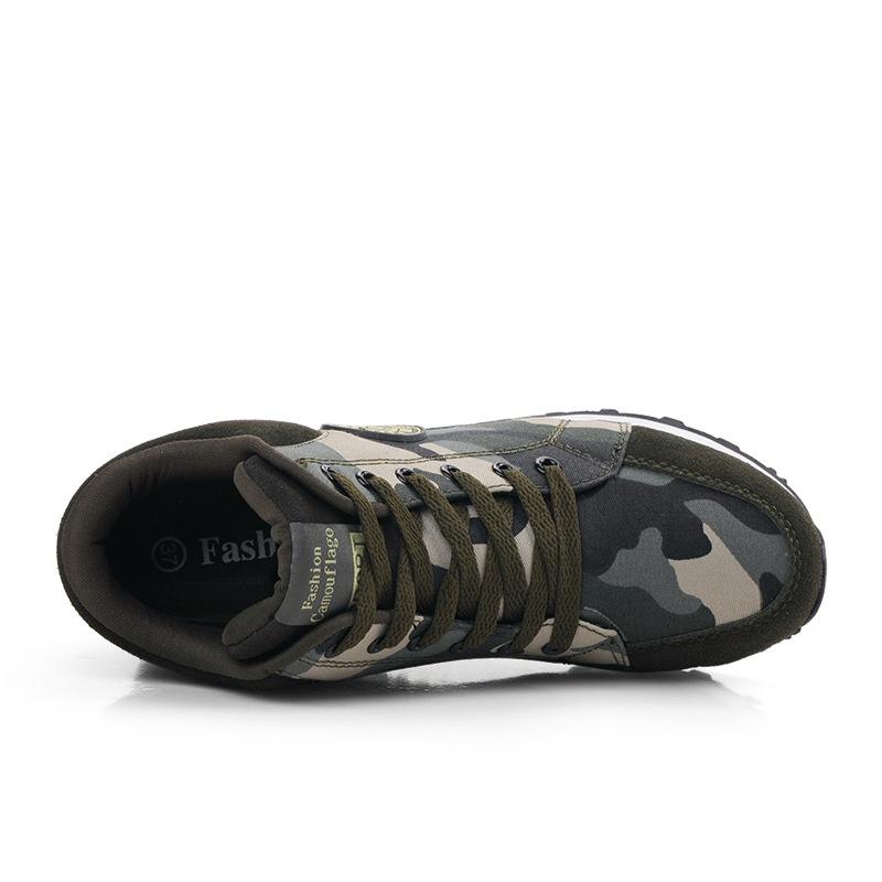 Classic Camouflage High-top Sport Shoes For Women With Height Boosting 6.5cm Sole