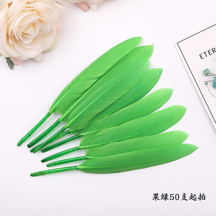 50Pcs20 Colors Colored Goose Feather Small Straight Knife Feather Diy Colored Feather Kindergarten Handmade Feather