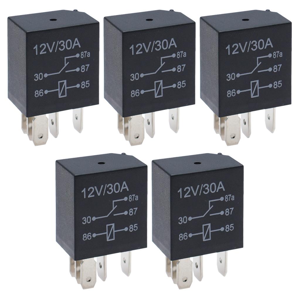 5pcs Car Relay With Strong Conductivity - Waterproof And Flame Retardant Car Relay Automotive