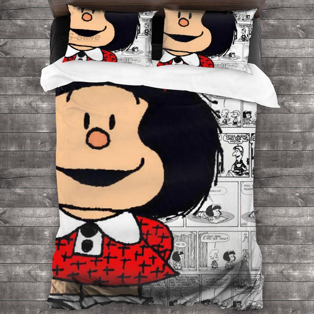 Mafalda Bedding Set Single Twin Full Queen King Size Bed Set Aldult Kid Bedroom Duvetcover Sets 3D Print Funda Nordica Cama 150