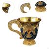 Średniowieczny kielich metalowy kubek na wino kolekcjonerskie naczynie do picia do użytku domowego
