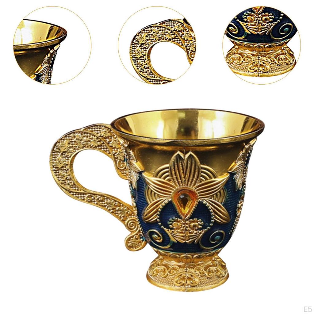 Średniowieczny kielich metalowy kubek na wino kolekcjonerskie naczynie do picia do użytku domowego