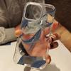 Marine Art Style Blue Whale Pattern Clear Phone Case for IPhone 17 Air 16 15 14 13 12 11 Pro Max 14 15 Plus XS X XR Soft Cover