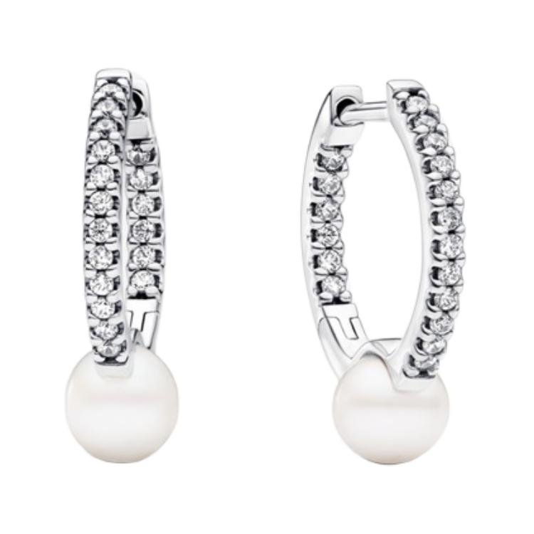 Pandora Timeless Inlaid Design Sterling Silver Earrings Women earrings 293171C01 Box