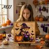 Halloween Faux Pearl Art Kit Painting Kit, Puppy DIY Witch Resin Bead Set Hat Craft for Adults And Teens, Handmade Gift Easy Kits Beginners