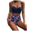 Beach Women's Sexy Hard Package Gathered Slim Bikini Split Swimsuit