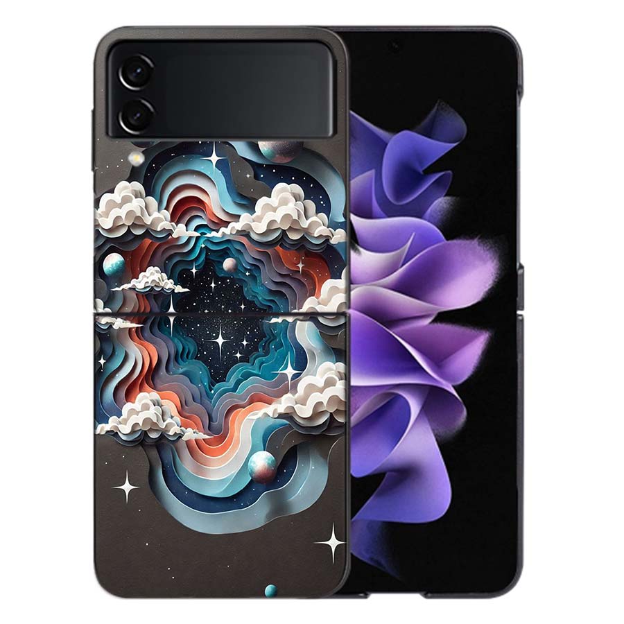 A Stunning 3D Paper Art Masterpiece Coque For Samsung Z Flip7 6 Galaxy Case Shockproof Z Flip5 Z Flip3 4 5G Hard Cover Phone TP