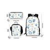 Shell Print Three Piece Backpacks Set for Boy and Girls Best Gifts 2D Flat Cartoon School Bag for Children