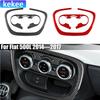Carbon Fiber Car Accessories Center Console Climate Panel Set Modified Interior Trim Soft Cover Sticker For Fiat 500L 2014-2017