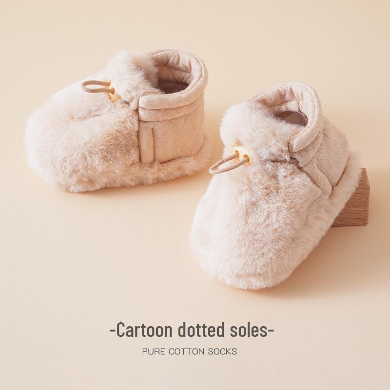 Winter Baby First Walker Shoes - Warm Velvet Cotton, Soft Sole, Anti-Drop, Fur Lined for Newborns