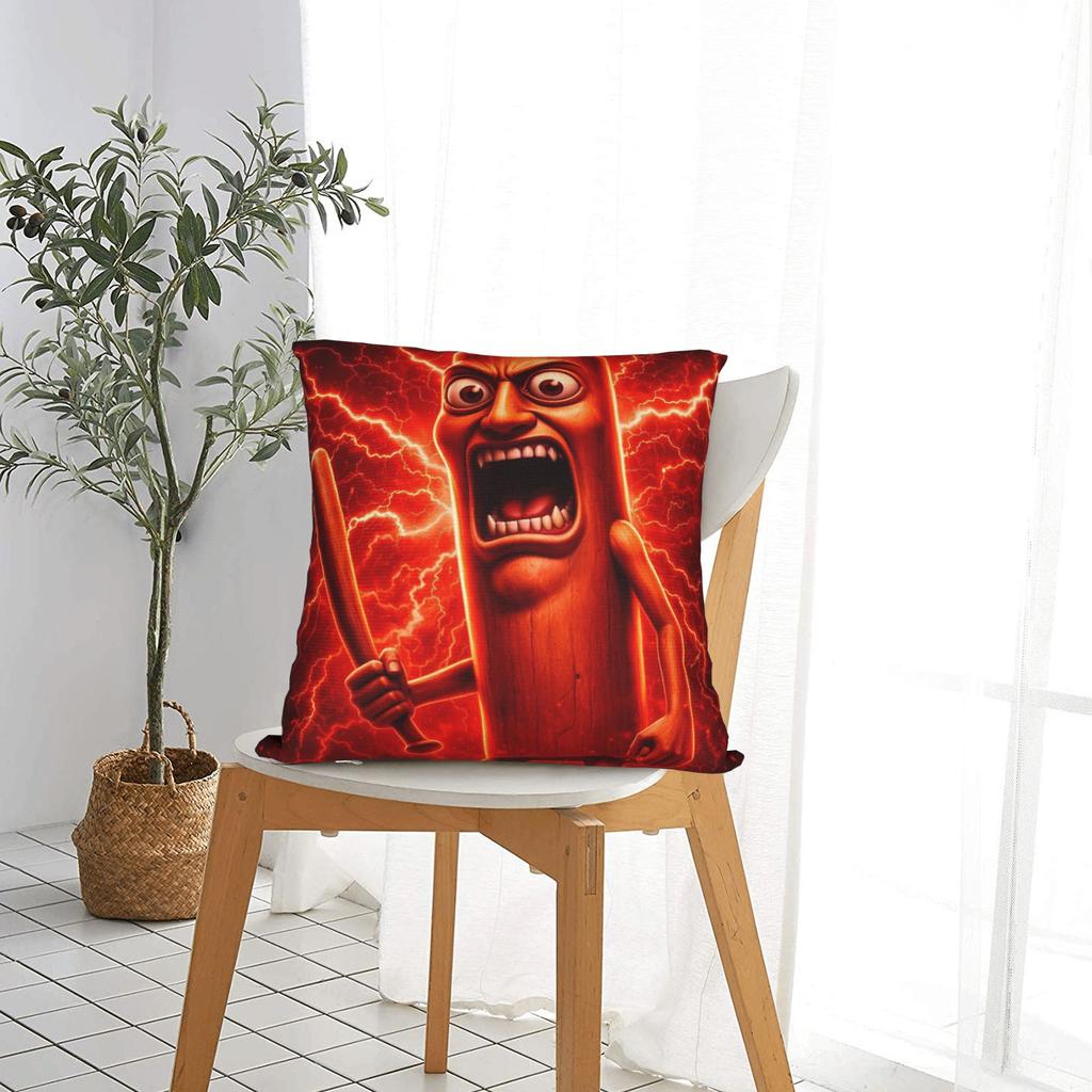 Tung Tung Tung Copricuscino Sahur Morbido Copricuscino per Soggiorno Divano Federe Retro alla Moda