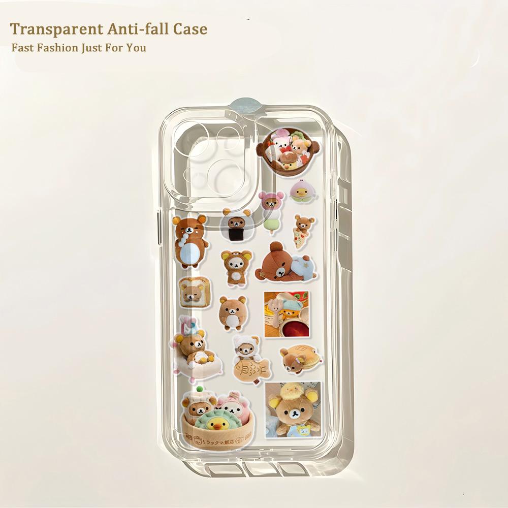 Anime Cute R-Rilakkumas Phone Case For Samsung Galaxy S26 S25 S24 S23 S22 S21 S20 FE Note20 Note10 Edge Plus Ultra Lite 5G Cover
