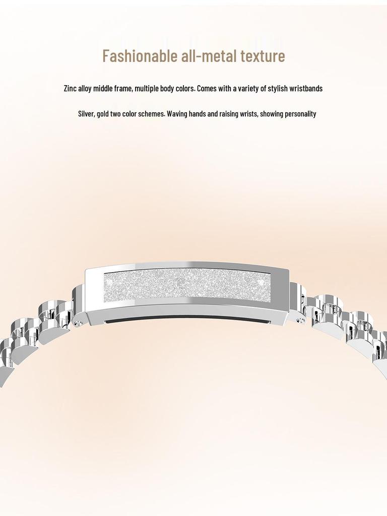 Women's S2 Smart Bracelet: Sleep Monitoring, Heart Rate & Blood Oxygen Tracking, Gesture Control for Photos, Versatile High-End Design.