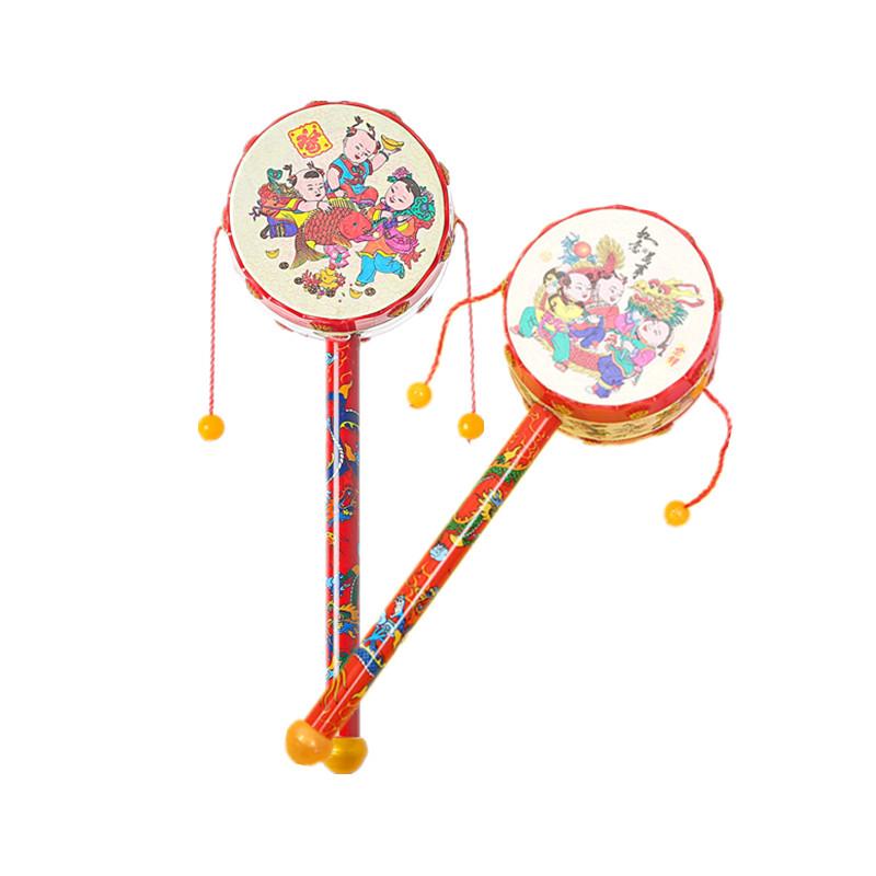Wooden Baby Rattle Toy for Newborns and Toddlers (0-12 Months) - Grasping & Early Education Puzzle Handbell