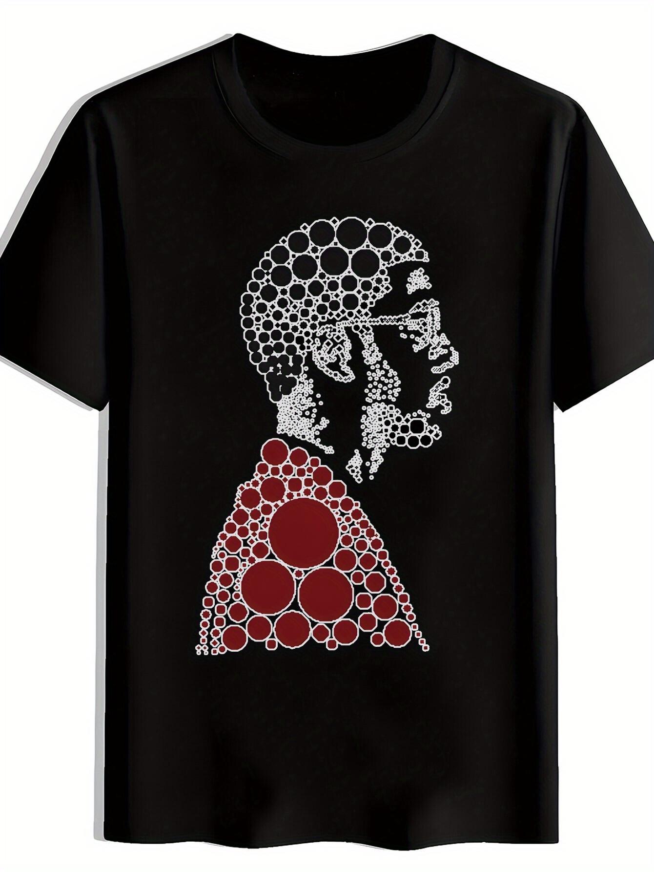 Fun Trendy Pattern Print Short Sleeve T-shirt XXL
