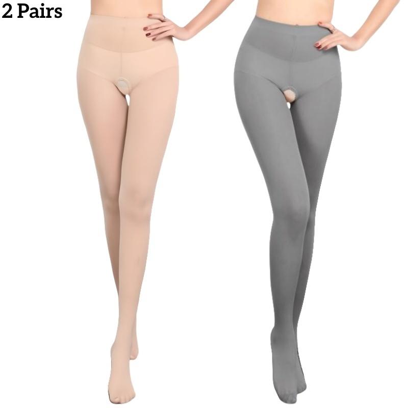 1/2 Pcs Women 120D Velvet Crotchless Sexy Tight Spring Autumn Open Crotch Pantyhose Female Stretchy Slim Skinny Erotic Lingerie