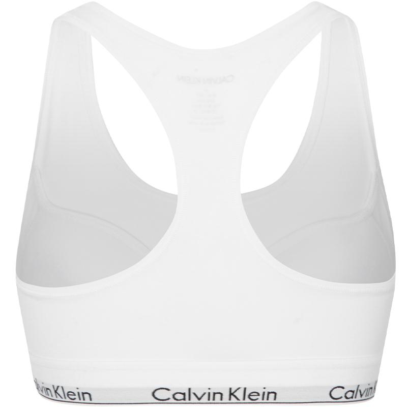 Calvin Klein Modern Gravity Bra Comfortable Thin Padding Wireless Light Sports Back Women Bra Moonlight-White F3785AD-100