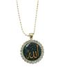 European and American New Yellow and Green Color Calligraphy Font Pattern Necklace Versatile Jewelry Accessories
