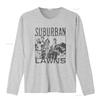 Vintage Design Suburban Lawns White T Shirt Vintage Washed Slightly Designer Clothes Casual Unisex Top For Everyday Wear Homme