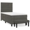 Maison Exclusive - Rete a doghe per letto e materasso Grigio scuro 90x200 cm Velluto
