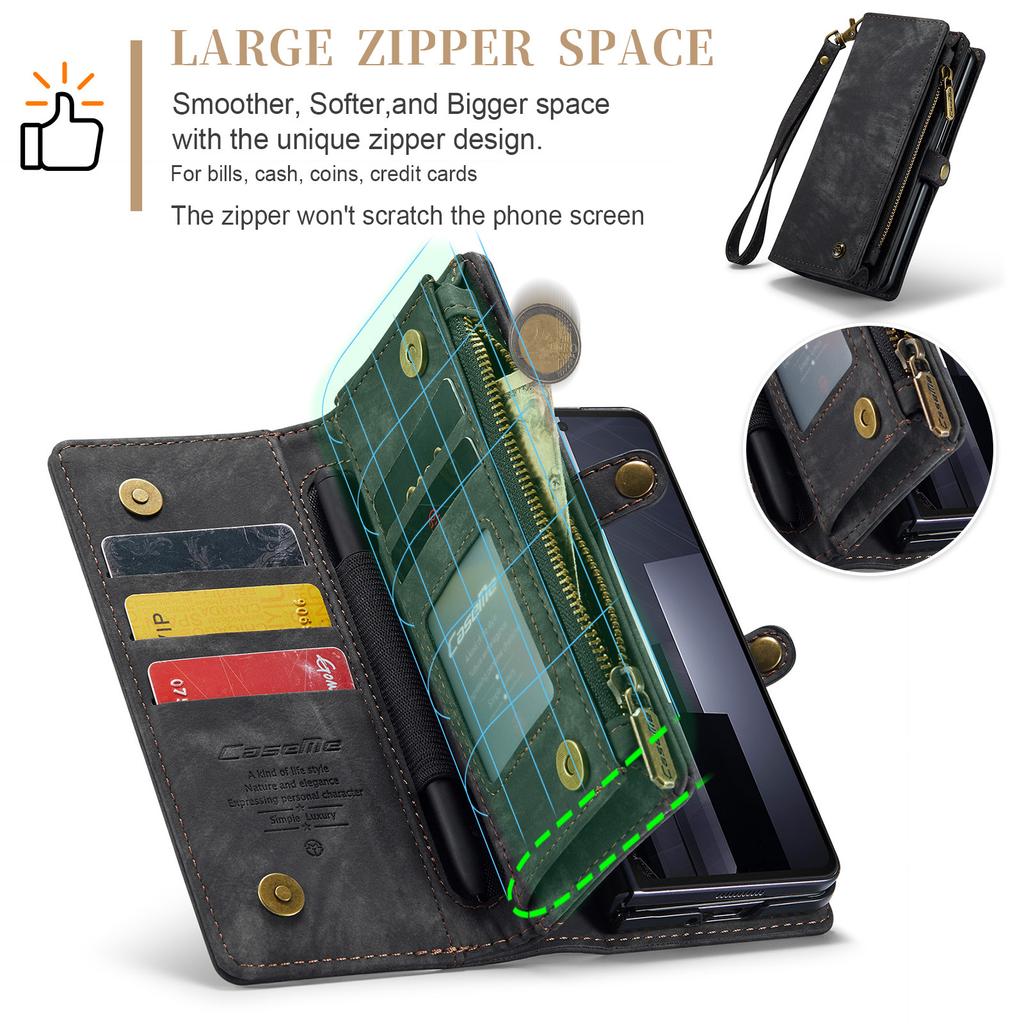 Suitable for Samsung Z Fold 40% Off Foldable Phone Case ZFOLD5 Card Slot Wallet Phone Leather Case Multifunctional