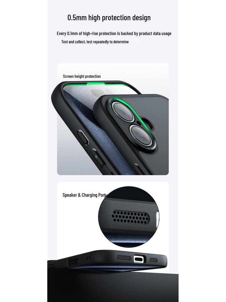 Apple 16E Frosted Airbag Armor Case for iPhone 17 Pro Max