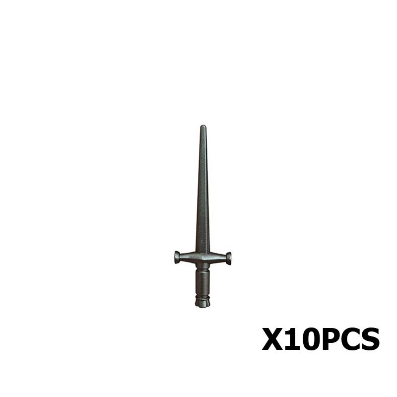 MOC Bausteine Mittelalter Ritter Soldat Actionfiguren Waffen Zubehör Schwert Speer Umhang Weste Helm Rüstung Geschenk Spielzeug Stein