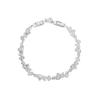 Diapason Placcato Oro Bianco Romantico Petalo Scintillante Metallo Bracciale Donna bracciale 5146744