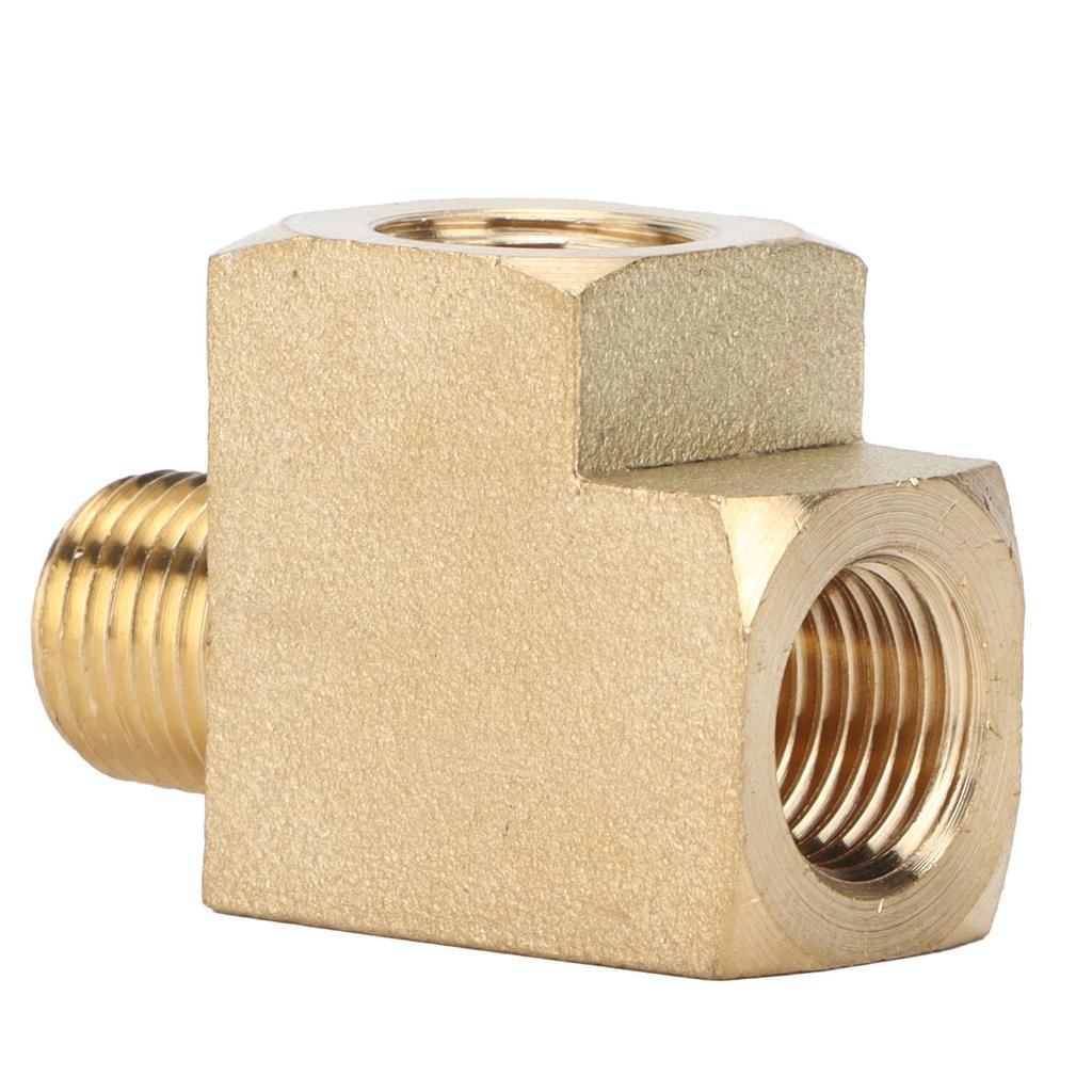 Brass Pipe Tee Car Solid Street Pipe External Thread 1 8in NPT Malex1 8in NPT 1000 PSI