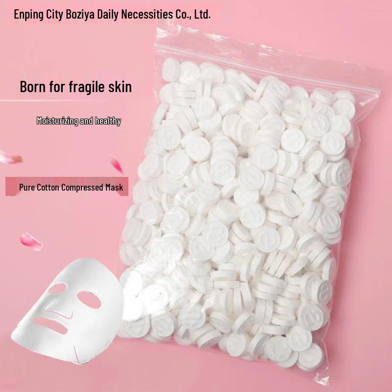 Ultra-Thin Silk Pure Cotton Compressed Facial Masks - Disposable Dry Sheets for Beauty Salon Spa, Wet Use Only
