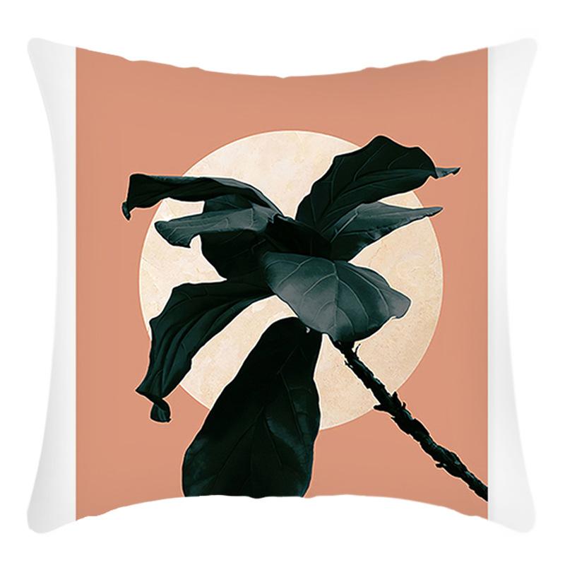 New Artistic Abstract Print Plant Print Pillowcase Home Sofa Cushion Cover